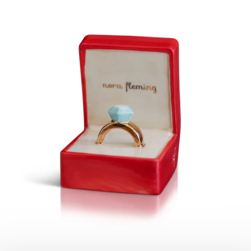 Nora Fleming Mini - Put a Ring On It - Wedding Engagement Anniversary Party